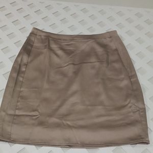 Sincerely Jules Satin Effect Tan Mini Skirt